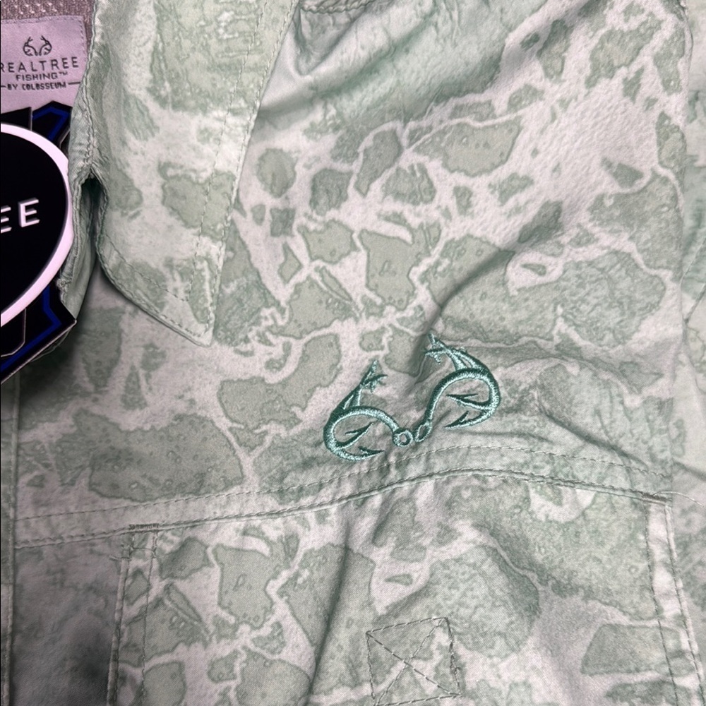 Colosseum Green Casual Button Down Shirt Relaxed Fit - Picture 4 of 4